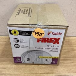 KIDDE FIREX SMOKE + CARBON MONOXIDE ALARMS CONTRACTOR 3-PACK.