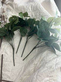 Decorative Faux Floral & Branch Bundle | Artificial Greenery, Teal Eucalyptus & Curly Willow Stems