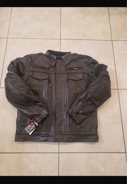 Jackets 4 Bikes Leather Motorcycle Jacket Size Large