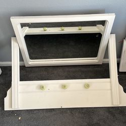 Mirror Coat Rack White 