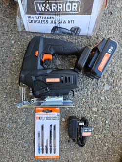 Warrior 18V Cordless Jig Saw Kit