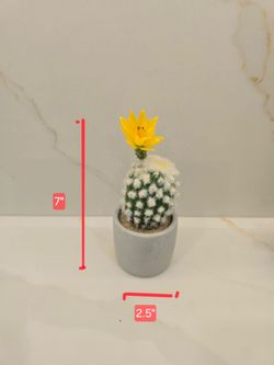 Ashland Artificial Cactus with Yellow Flower