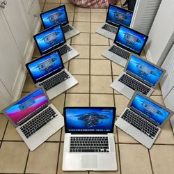 FIRM PRICE - 9 MacBooks (6 MacBook Pros, 3 MacBook Airs) with Chargers