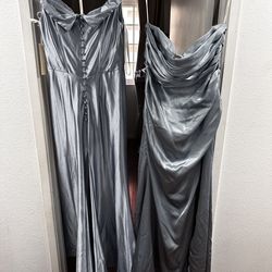 Galina Signature light blue bridesmaid dress