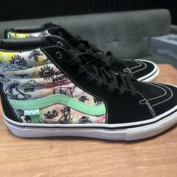 Vans Skate Sk8-Hi Shroom Docom Shoes Size 11 Black/green