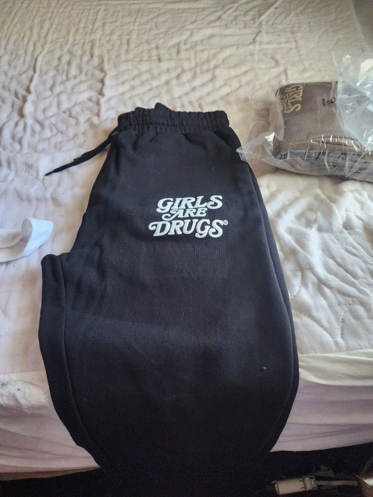 Girls Are Drugs Black Joggers