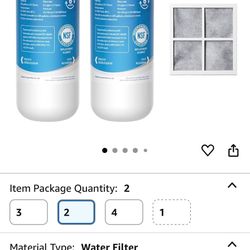 New pair of water filter and pair of air filter refrigerator