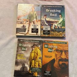 (4) BREAKING BAD “seasons 1,2,3,4” DVD’s