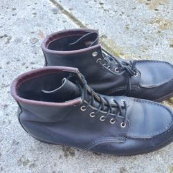 Red Wing Black Boots 11D Nice Condition Leather 