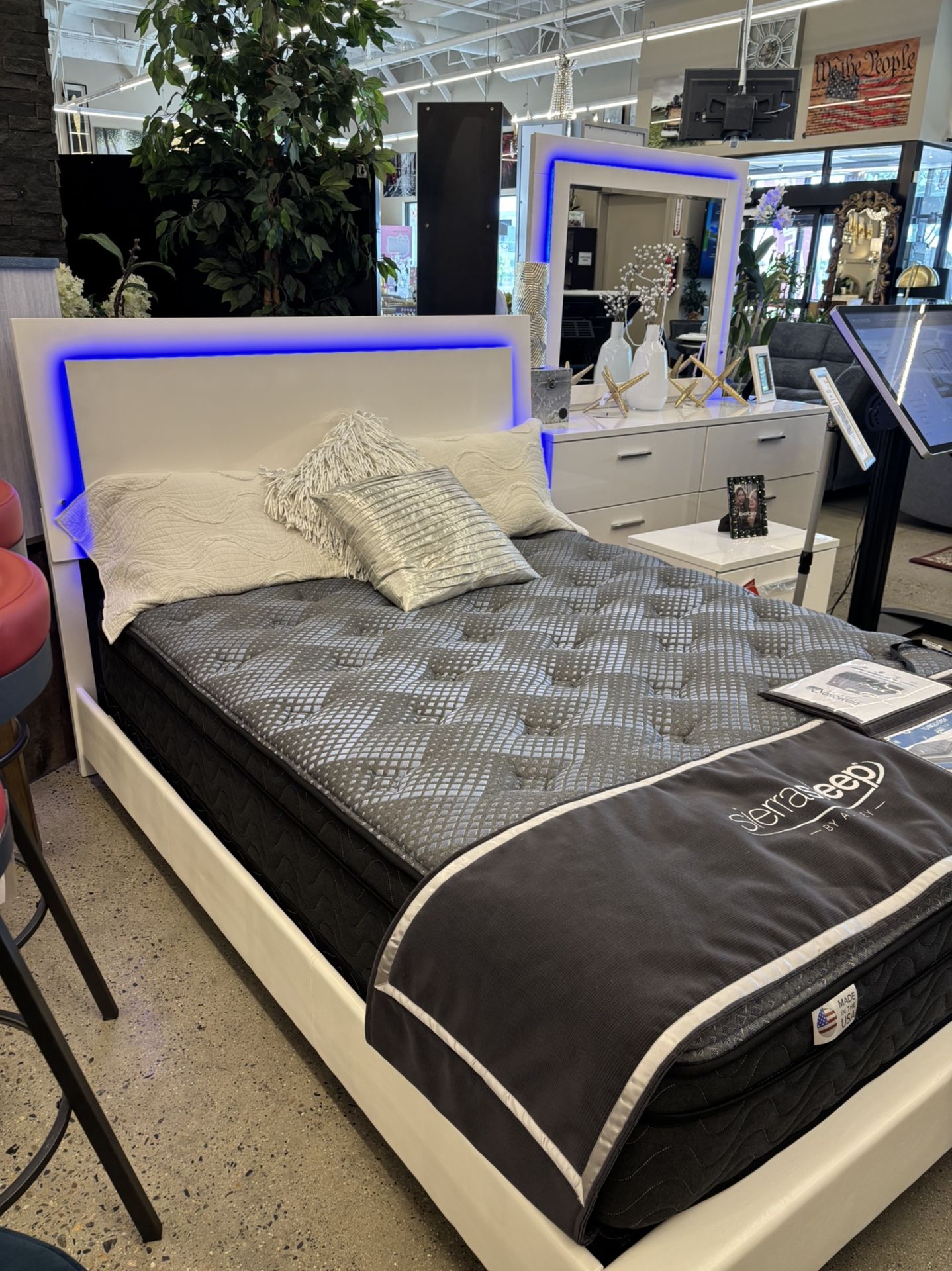 Queen Bedframe, Dresser, Mirror And Nightstand