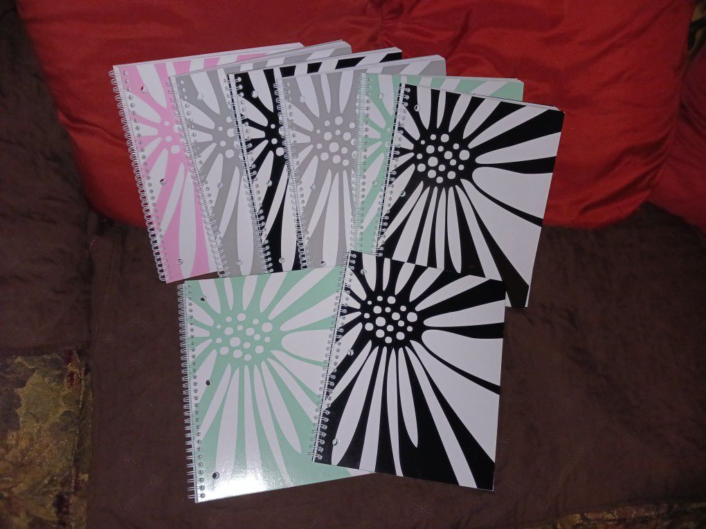 Eight COLLEGE RULED  SPIRAL NOTEBOOKS for $12