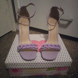 Purple Open Toed Heels