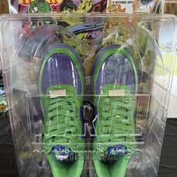 Marvel Hulk Bape Green Purple Sneakers Size 8.5 Brand New