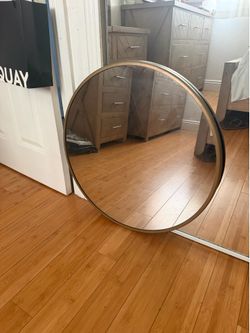 GOLD round mirror