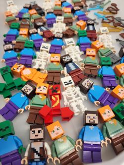 Lot of 50 Lego Minecraft Minifigures with Accesories