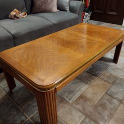 Oak Herringbone Patterned Coffee Table 