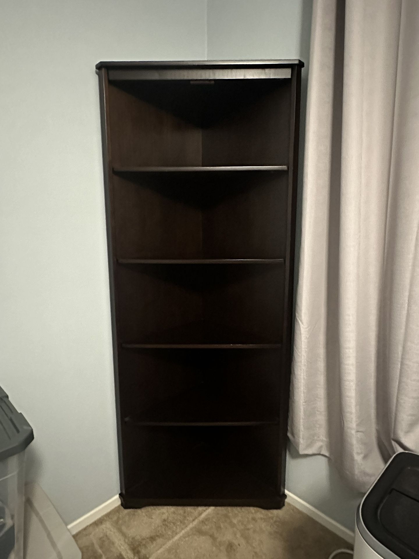 solid wood corner shelf
