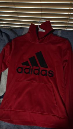 Red adidas hoodie small