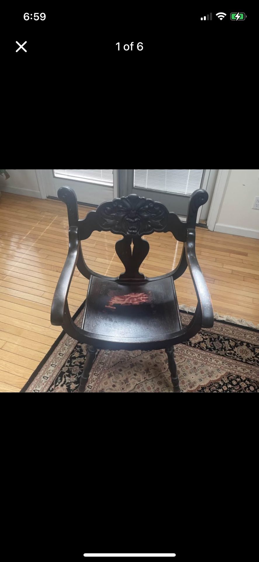 🪑🪑🪑 1800’s Antique Stomps-Burkhardt Carved Mahogany Saddle Hall Chair-Gothic Style Carved Wood Chair with Mythological Figures🪑🪑🪑  ⭐️ ⭐️⭐️ BEST 