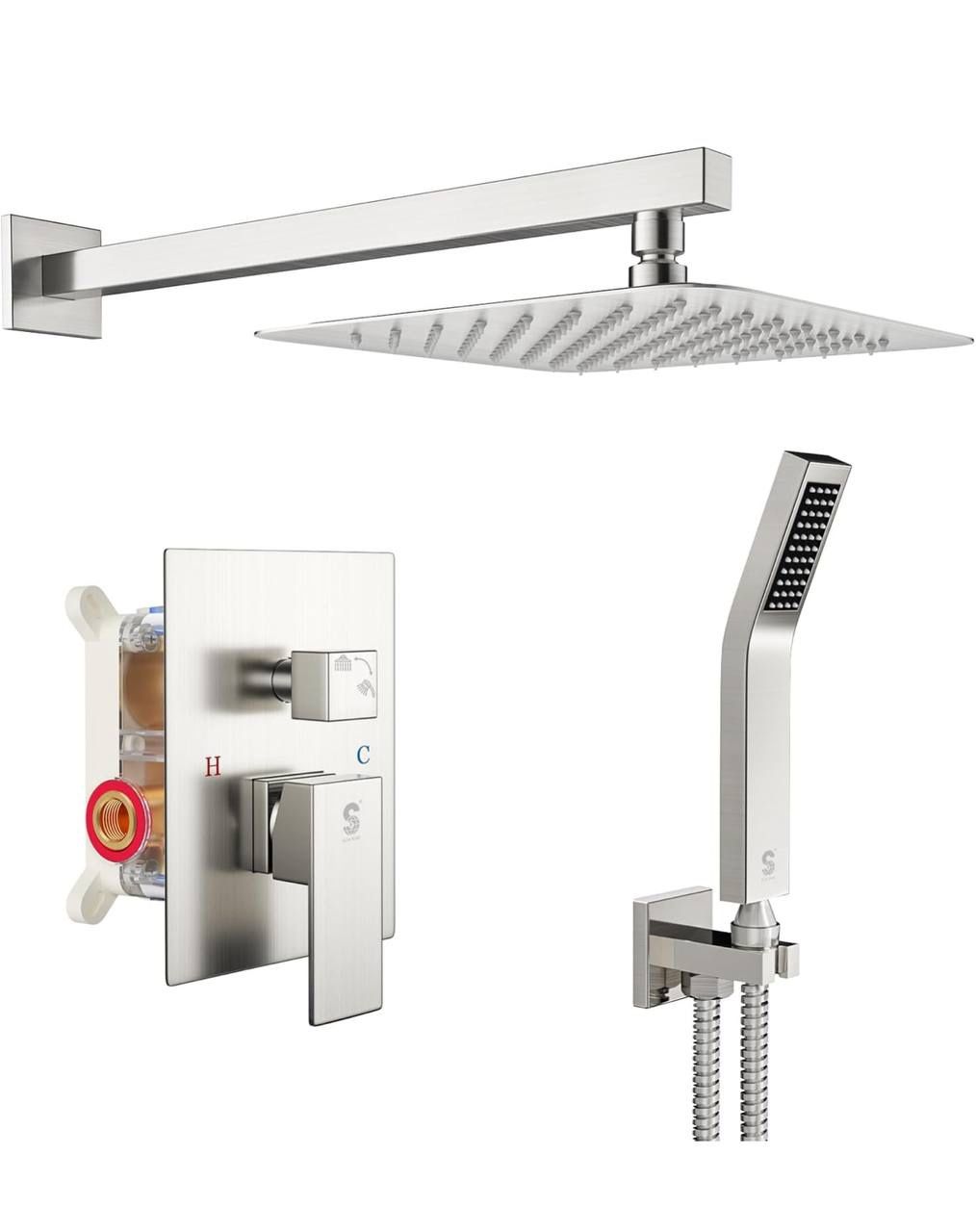 SR SUN RISE Rain Shower System – Complete Set, Polished Chrome