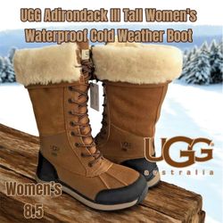 UGG Adirondack III Tall Women's Waterproof Cold Weather Boot (Chestnut) - 8.5 US