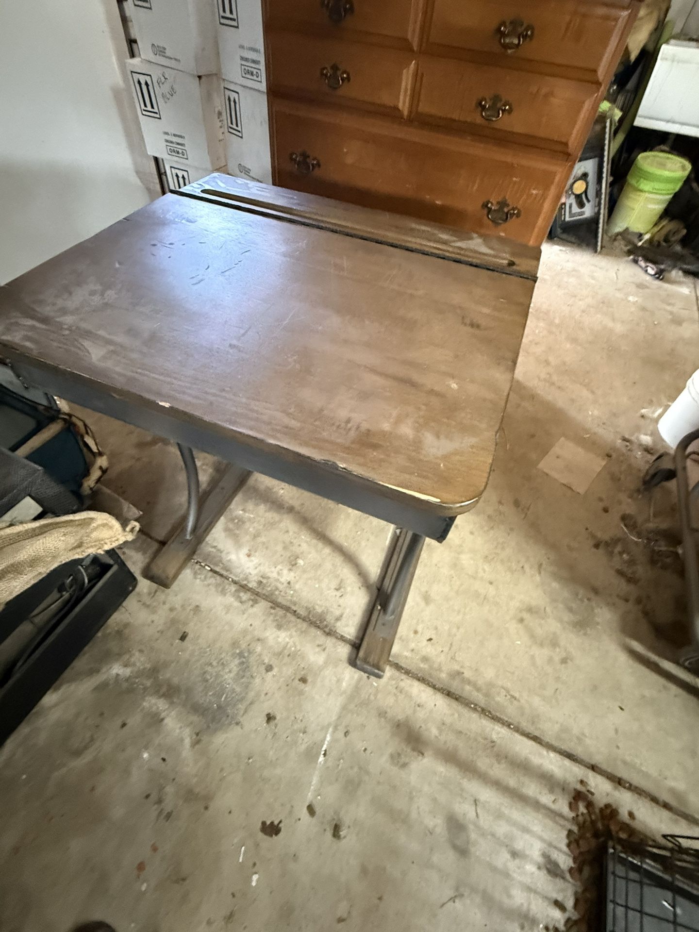 Vintage student Storage Desk