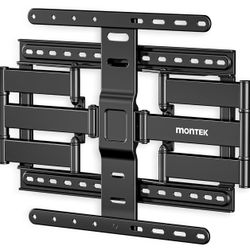 monTEK 1.1" Ultra Slim TV Wall Mount for 37-75 Inch TVs, 132lbs Heavy Duty, 4X Weight Tested, Full Motion Articulating Bracket, Max VESA 400x400mm, Fi
