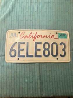 California License Plate