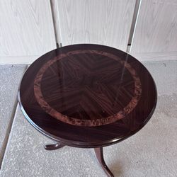 Round Dark Mahogany Table