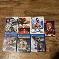 Wii, PlayStation 4, & Nintendo Switch Games 