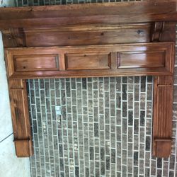 Solid Heavy wood  FIREPLACE  Full-size  Mantle Cash Only