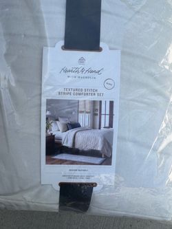 King stitch stripe comforter set tan - Hearth & Hand with Magnolia