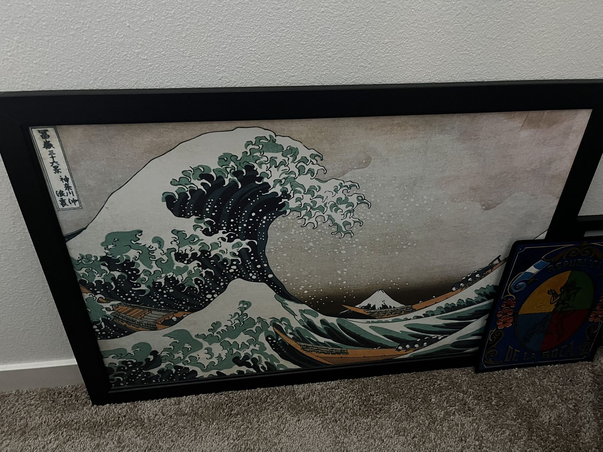 Framed Japanese “the great wave”
