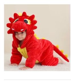 Red Dragon Halloween Costume Onesie 2-3T