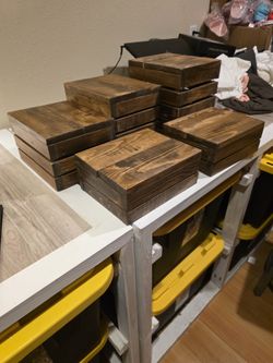 Wood Crates Risers Set Of 5