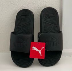 New Puma Slide Sandals Cool Cat 2.0 - black, men’s size 8