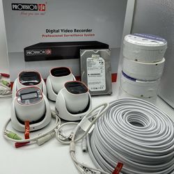 Security Camera System – 4 Cameras Kit with DVR (1TB) Night Vision