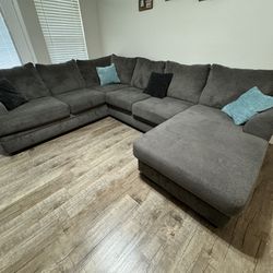 Large Gray Couch Sectional 