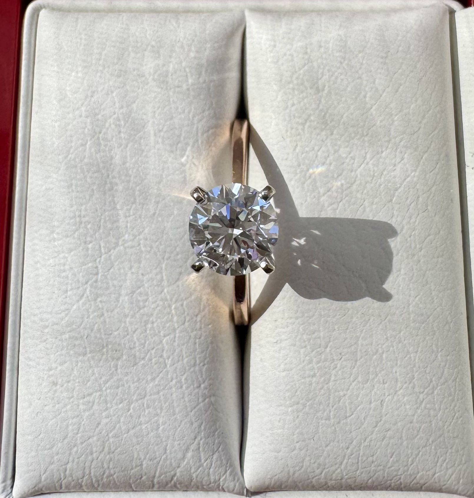 1.52ct Lab-Grown Diamond Ring – 14K Rose Gold (Size 6)