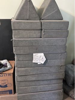 Kids gray convertible play fort 18 pieces