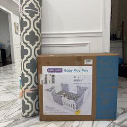 Baby Care Play Mat+Gate- Extra Large Play Yard Safe with Double Locking