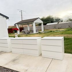 IKEA White Dressers Set 