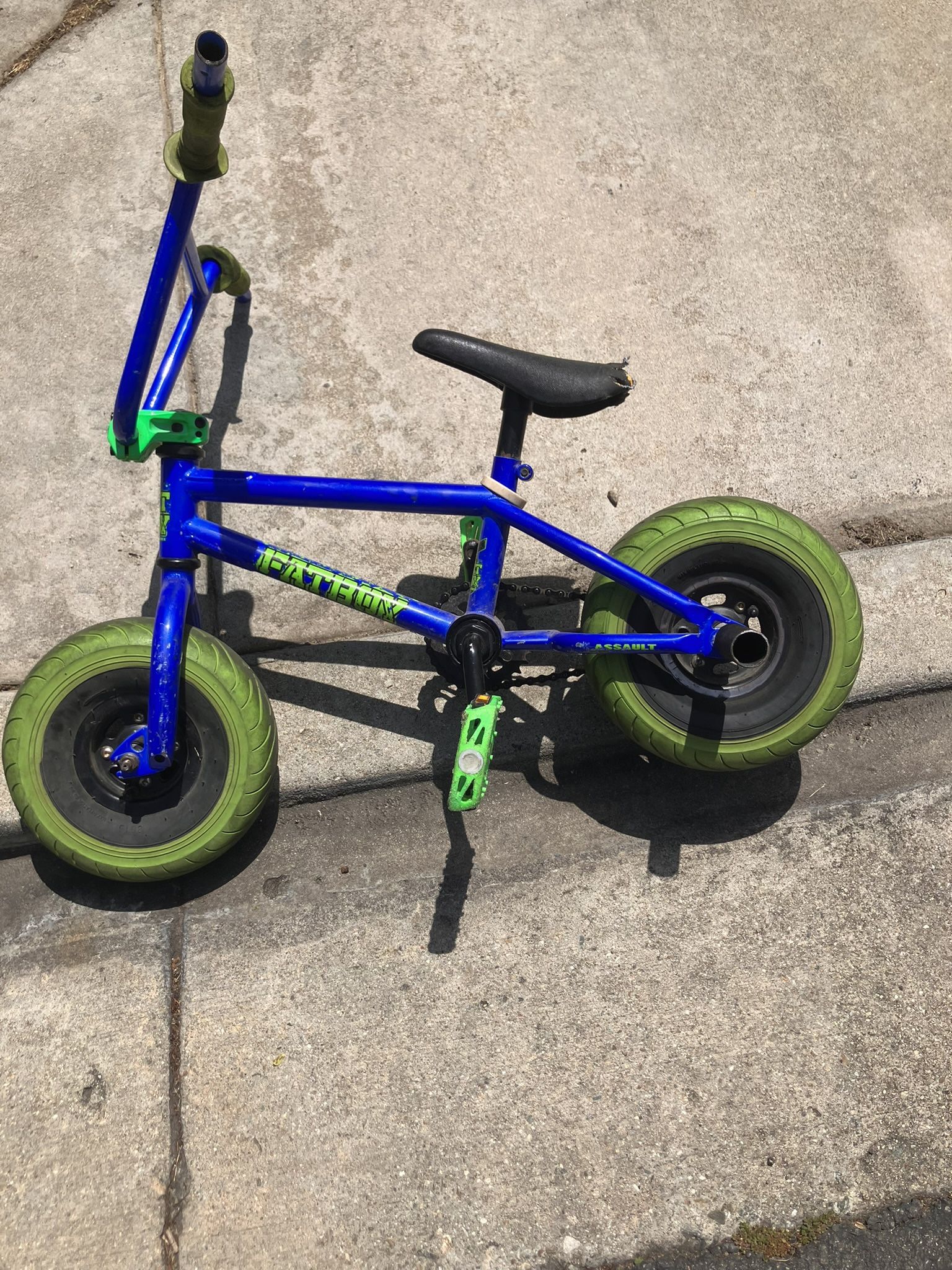 Mini Bmx Bike, Blue And Green