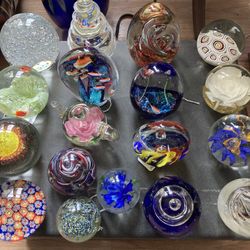 Vintage Glass Paperweights 
