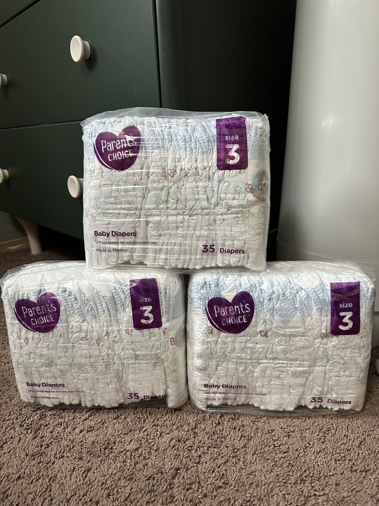 Huggies, Parent’s Choice, and Up & Up Diapers