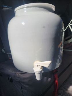 White Plastic Water Dispenser Jug with Spigot