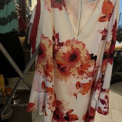 Kalvin Klein Vestidos Size Negro 8 Flores Size 10 Los Huse Una Vez Buenas Condiciónes