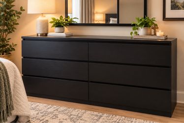 Beautiful Black 6-Drawer Dresser