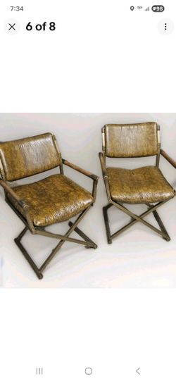 Vintage Mid-century Milo Baughman For California Style Director's Chairs (2)
