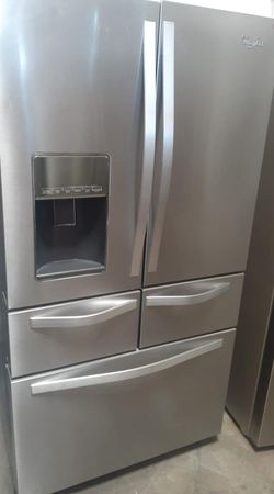 Whirlpool French Door Silver Refrigerator Fridge
